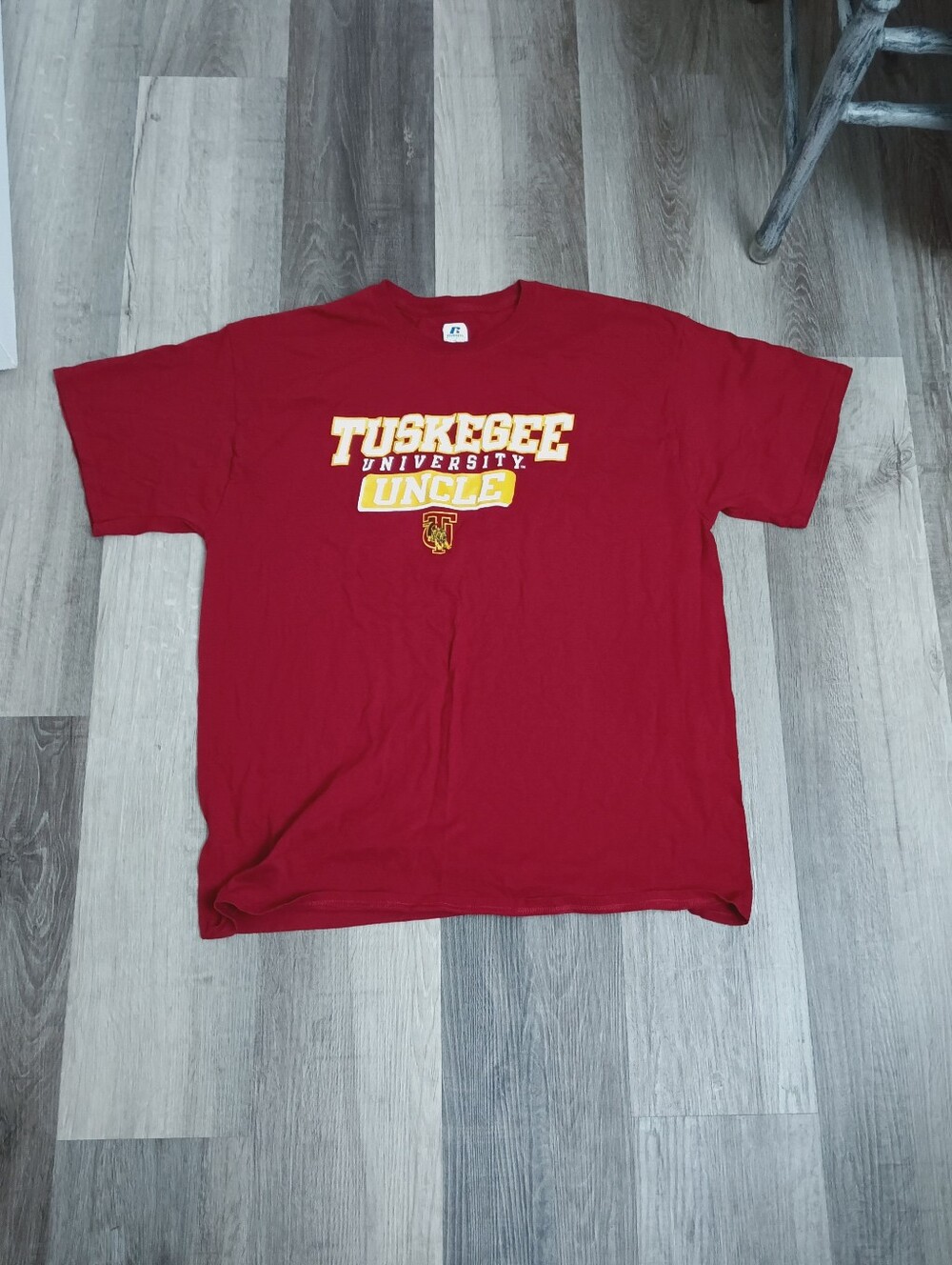 Russell Athletic Tuskegee University Uncle Red Graphic Tee with Yellow Accent
